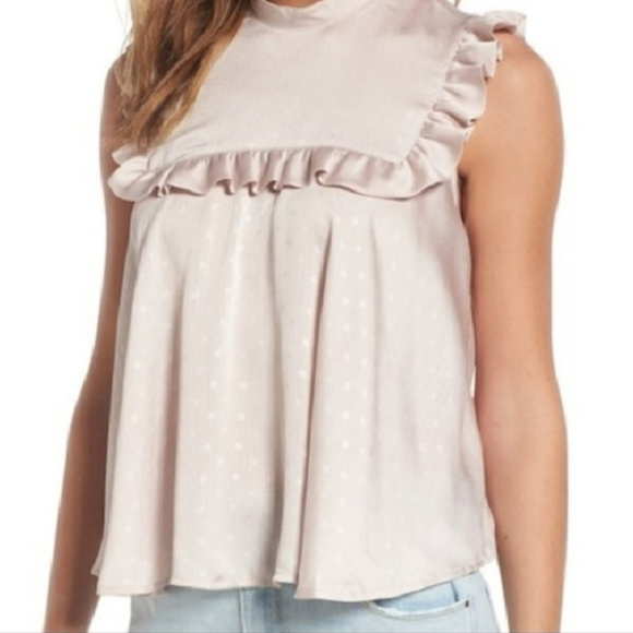 hinge Tops - HINGE ROMANTIC RUFFLED BLOUSE